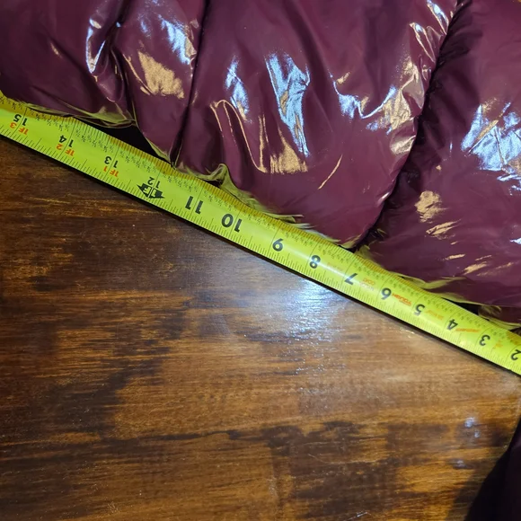 NWT Southpole Women's NylonPuffer Jacket, In Burgundy Faux Fur Inside sz XL - Picture 5 of 11